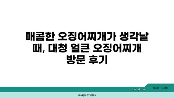 대청 얼큰 오징어찌개, 도룡동의 밥집