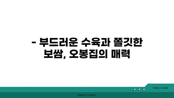 수육과 보쌈이 맛있는 도룡동 오봉집, 대전 엑스포 맛집