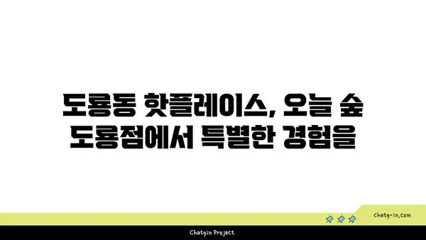 대전 엑스포 포레스트 오늘 숲 도룡점