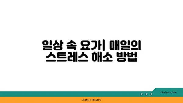 요가와 함께하는 균형 잡힌 생활