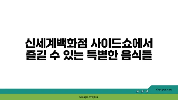 신세계백화점 사이드쇼, 대전 신세계백화점 맛집
