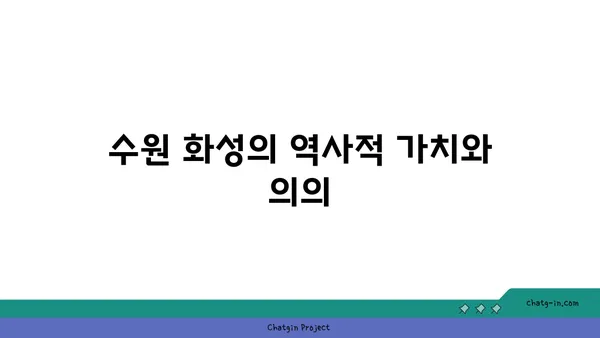 수원 화성: 역사 애호가를 위한 필수 방문지