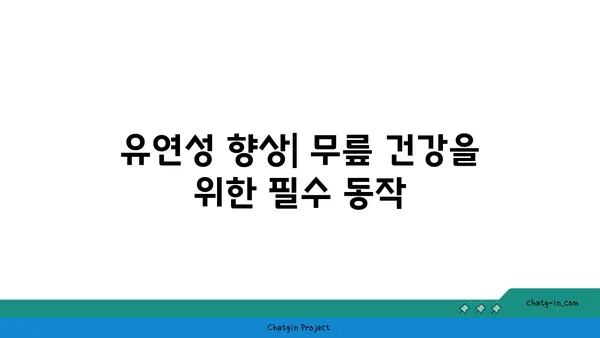 무릎 건강을 위한 요가 스트레칭법
