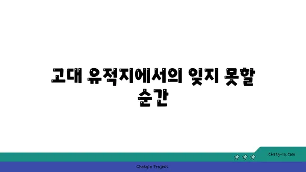 시간을 거슬러: 역사적인 해외 관광지 탐험