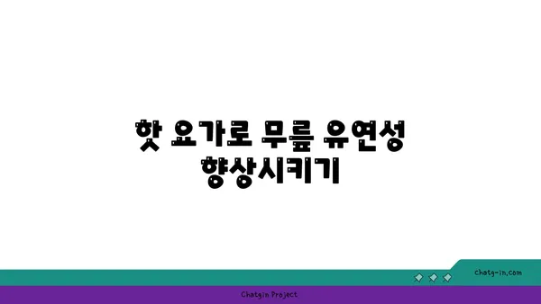 무릎 보호를 위한 핫 요가 자세
