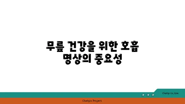 무릎 건강을 위한 요가 명상법 가이드