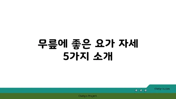 무릎 건강에 좋은 요가 수련법