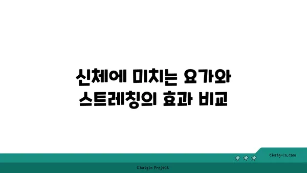 요가와 스트레칭의 차이점 및 유사점 분석
