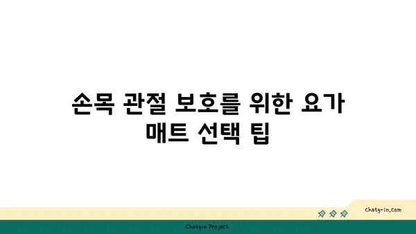 손목 관절 보호를 위한 요가 도구 선택법