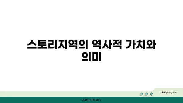 스토리지역 역사지구, 과거와 현재를 잇는 역사적 관광지