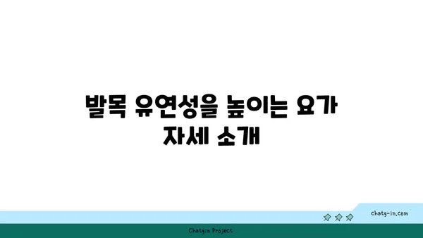 발목 유연성 강화를 위한 요가 명상법