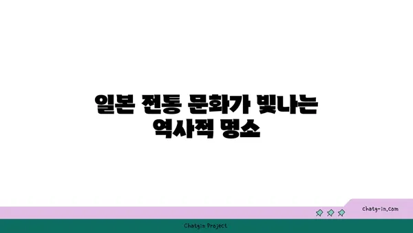 일본의 숨겨진 보물, 코로나 이후 유명해진 역사적 관광지