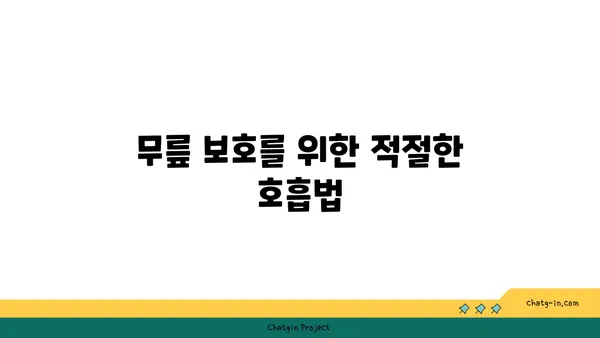무릎 보호를 위한 저강도 요가 스트레칭