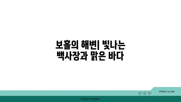 역사적 유산과 아름다운 경치: 필리핀 보홀섬의 매력