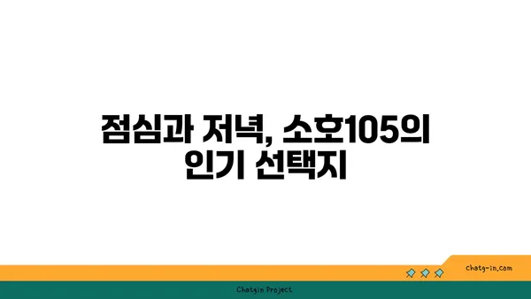 도룡동 소호105 점심 식사, 저녁 안주
