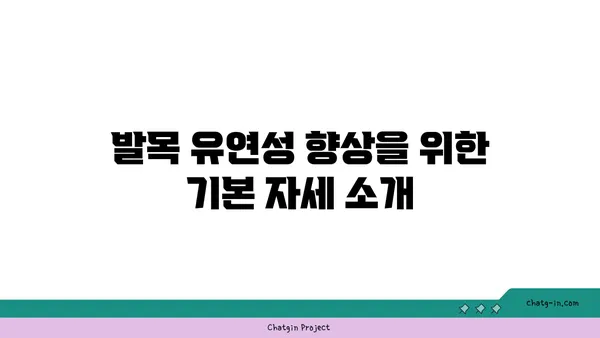 발목 유연성 강화를 위한 아이엔가 요가 루틴