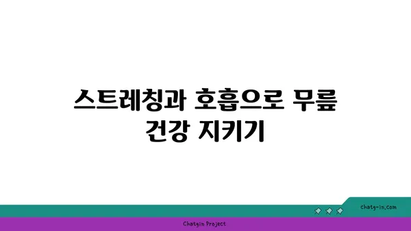 무릎 통증 예방을 위한 요가 동작 추천