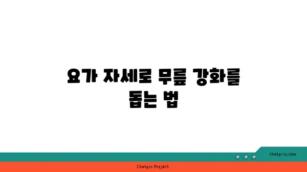 무릎 통증 예방 요가 명상법
