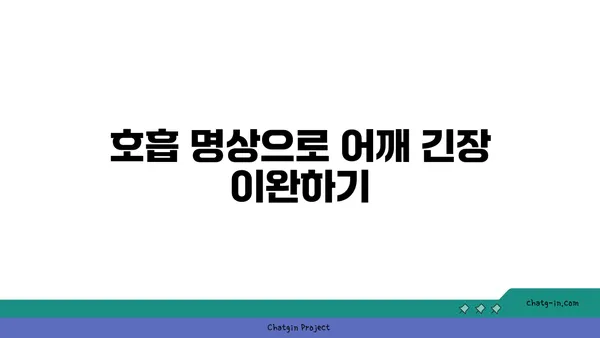 어깨 통증 완화 요가 명상법 추천