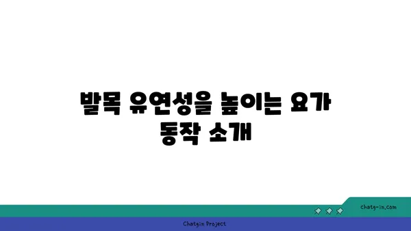 발목 건강을 위한 요가 스트레칭법 추천