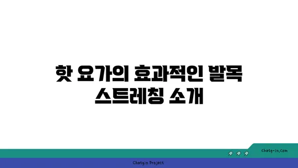 발목 유연성 강화를 위한 핫 요가 스트레칭법