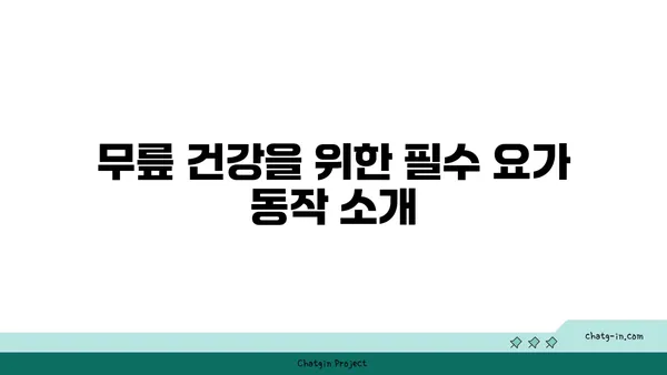 무릎 통증 예방 요가 명상법