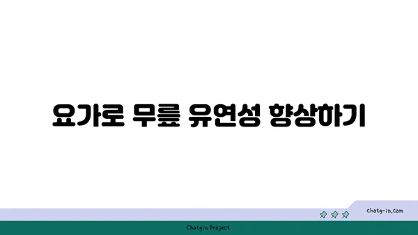 무릎 통증 예방을 위한 요가 동작 추천