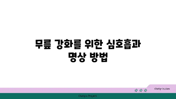 무릎 강화에 효과적인 요가 명상법