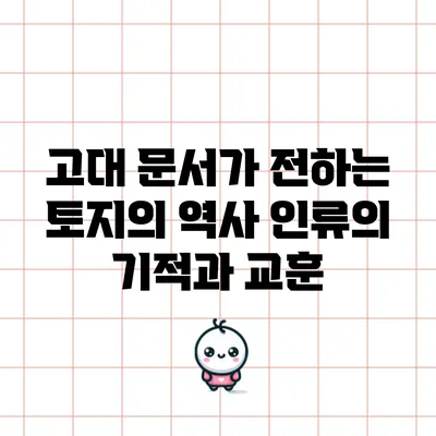 고대 문서가 전하는 토지의 역사: 인류의 기적과 교훈