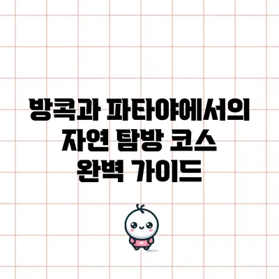 방콕과 파타야에서의 자연 탐방 코스 완벽 가이드