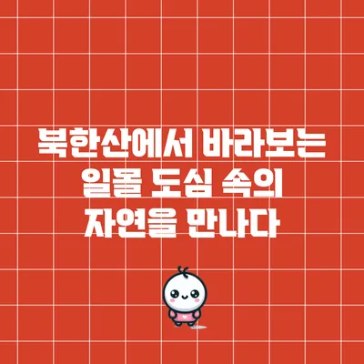 북한산에서 바라보는 일몰: 도심 속의 자연을 만나다