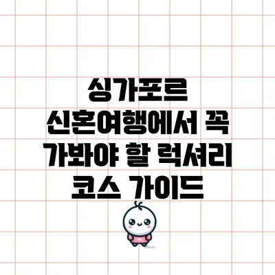 싱가포르 신혼여행에서 꼭 가봐야 할 럭셔리 코스 가이드