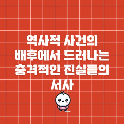 역사적 사건의 배후에서 드러나는 충격적인 진실들의 서사