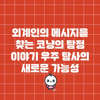 외계인의 메시지를 찾는 코냥의 탐정 이야기: 우주 탐사의 새로운 가능성