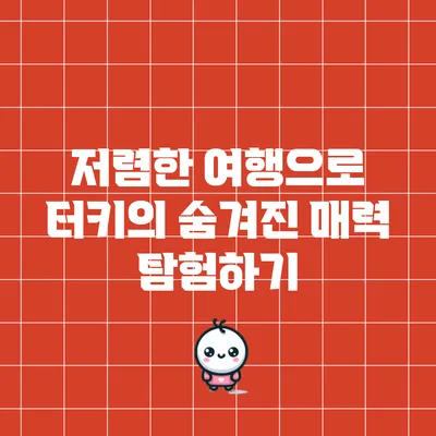 저렴한 여행으로 터키의 숨겨진 매력 탐험하기