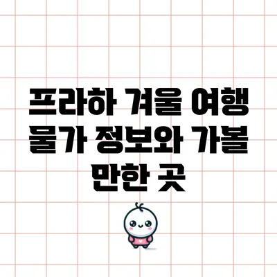 프라하 겨울 여행: 물가 정보와 가볼 만한 곳