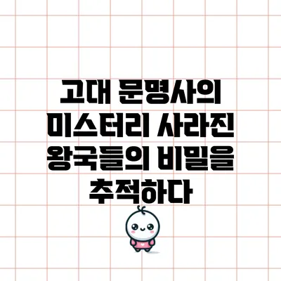 고대 문명사의 미스터리: 사라진 왕국들의 비밀을 추적하다