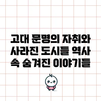 고대 문명의 자취와 사라진 도시들: 역사 속 숨겨진 이야기들