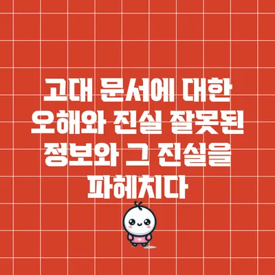 고대 문서에 대한 오해와 진실: 잘못된 정보와 그 진실을 파헤치다