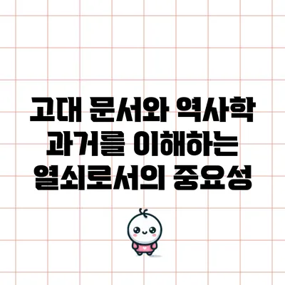 고대 문서와 역사학: 과거를 이해하는 열쇠로서의 중요성