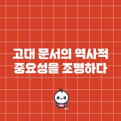 고대 문서의 역사적 중요성을 조명하다