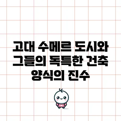 고대 수메르 도시와 그들의 독특한 건축 양식의 진수