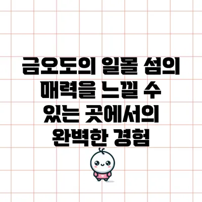 금오도의 일몰: 섬의 매력을 느낄 수 있는 곳에서의 완벽한 경험