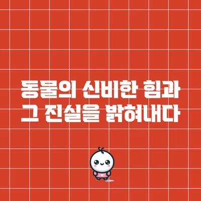동물의 신비한 힘과 그 진실을 밝혀내다