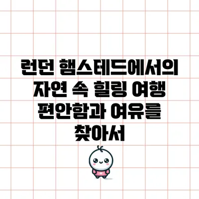 런던 햄스테드에서의 자연 속 힐링 여행: 편안함과 여유를 찾아서
