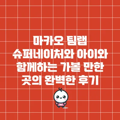 마카오 팀랩 슈퍼네이처와 아이와 함께하는 가볼 만한 곳의 완벽한 후기
