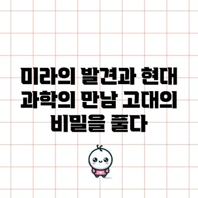 미라의 발견과 현대 과학의 만남: 고대의 비밀을 풀다