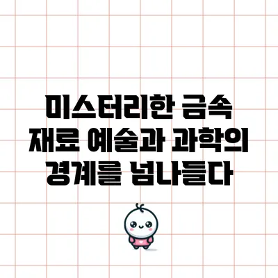 미스터리한 금속 재료: 예술과 과학의 경계를 넘나들다