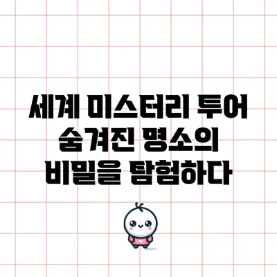 세계 미스터리 투어: 숨겨진 명소의 비밀을 탐험하다