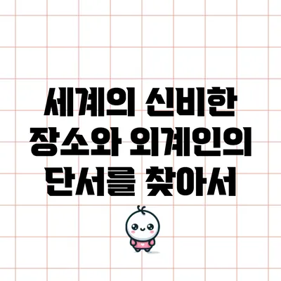 세계의 신비한 장소와 외계인의 단서를 찾아서